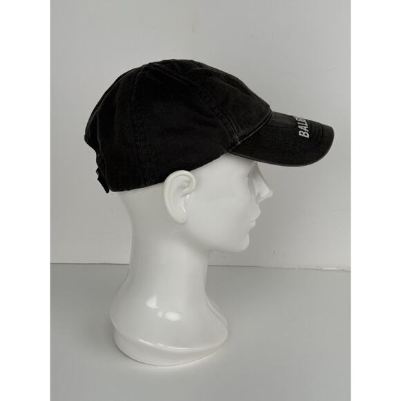 Balenciaga Baseball Cap Black Denim